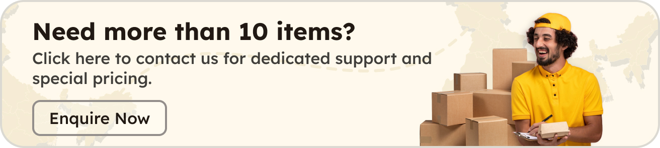 Need more than 10 items? Click here to contact us for dedicated support and special pricing. Enquire Now